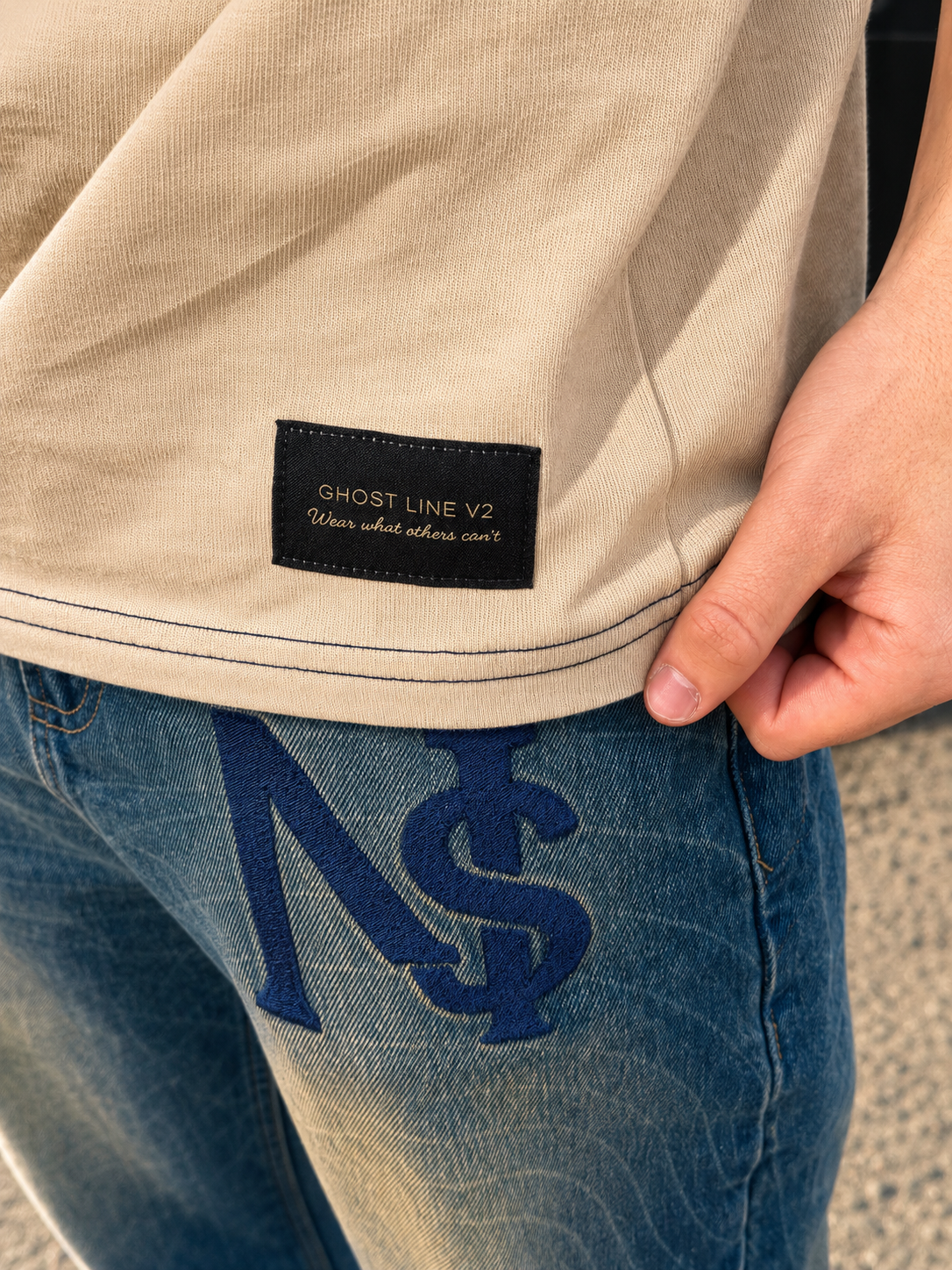 NSI Ghost Line V2 — Sand Obsidian Jersey T-Shirt (12 Made)