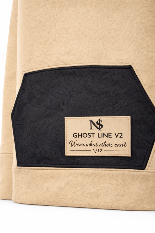 NSI Ghost Line V2 Hoodie — Only 12 Made (Numbered 1–12) — Sand Obsidian