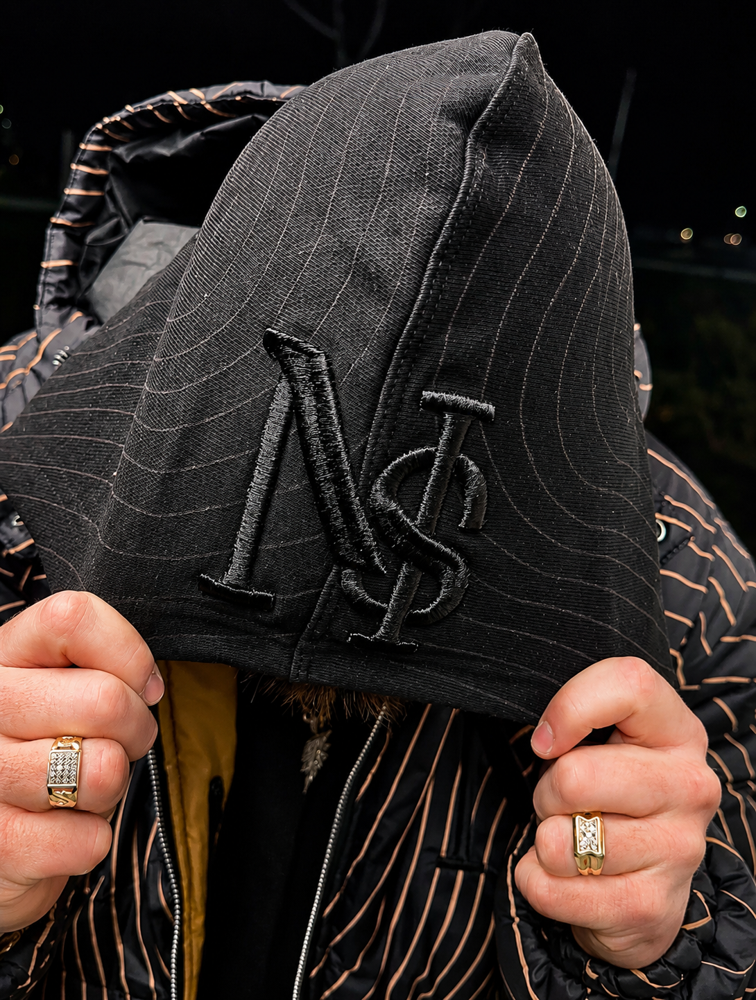 NSI Ghost Line V2 Hoodie — Only 13 Made (Numbered 1–13) — Obsidian Sand