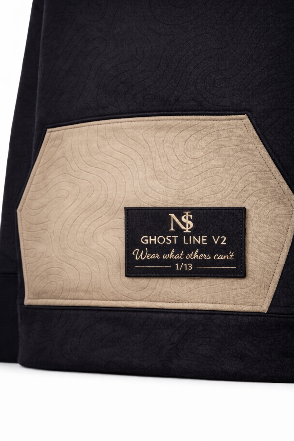 NSI Ghost Line V2 Hoodie — Only 13 Made (Numbered 1–13) — Obsidian Sand