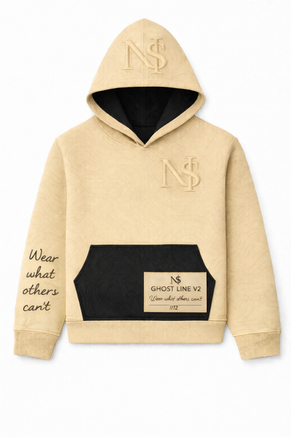 NSI Ghost Line V2 Hoodie — Only 12 Made (Numbered 1–12) — Sand Obsidian